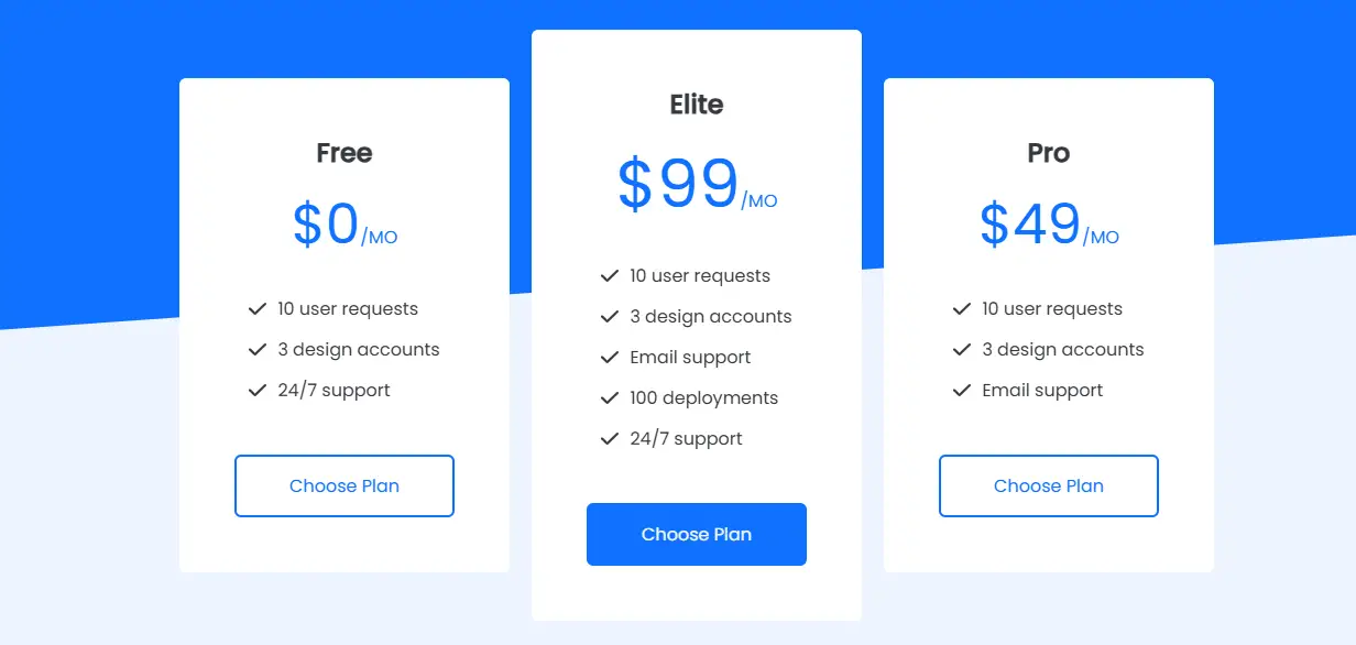 Preview of Pricing Card