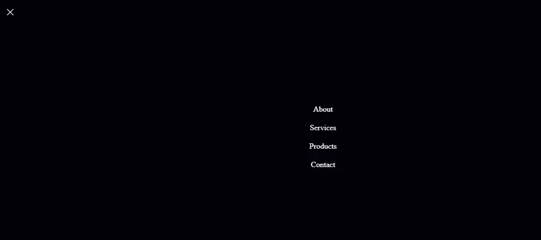 Preview of Staggered Full-Screen Overlay Menu