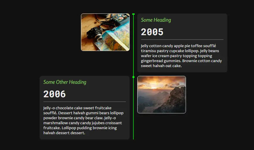 Preview of Vertical Timeline with Images and Highlights